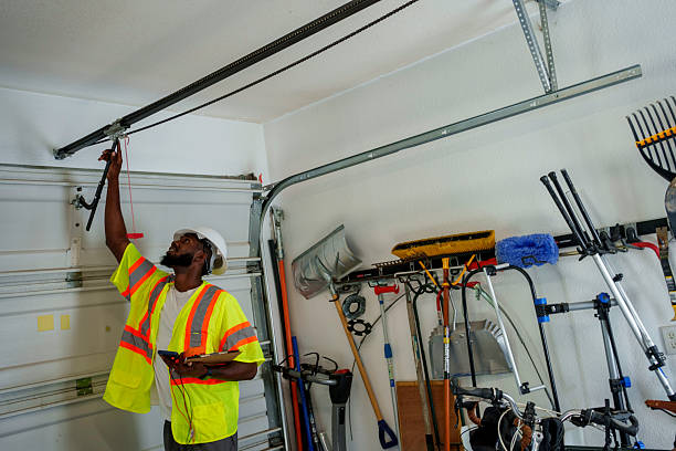 Professional Garage Door Maintenance technician working in Palm Springs, FL